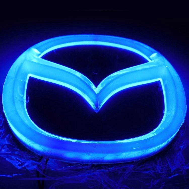 đèn biểu tượng xe 4D led logo ánh sáng lạnh logo biểu tượng nhãn dán bóng đèn cho mazda