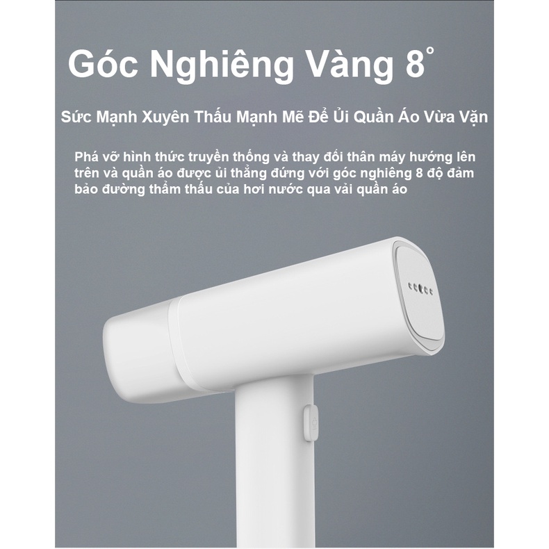 Bàn là ủi hơi nước cầm tay Xiaomi GT 306 mini làm phẳng mọi chất vải haochi