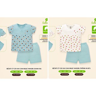 [LULLABY SALE] Bộ Cài Vai Can Ngực Vải Thở Hãng Lullaby Cho Bé 6m-3y