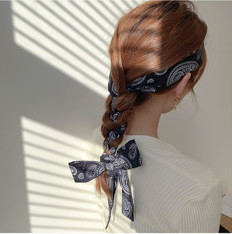 Dây Buộc Tóc Ruy Băng Vải Lụa Thanh Lịch