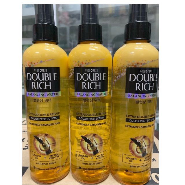 Xịt Dưỡng Tóc 250ml Double Rich Giữ Màu Chuyên Sâu Dành Cho Tóc Nhuộm(mầu vàng)