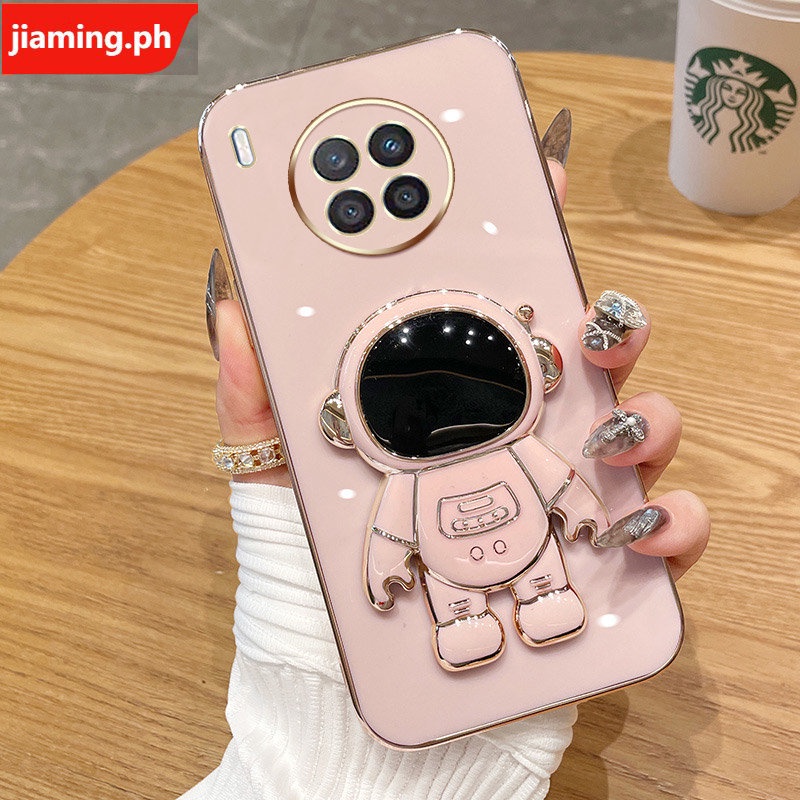 Ốp Điện Thoại Mềm Mạ Điện Hình Phi Hành Gia 3D Có Giá Đỡ Cho Huawei Nova 8i