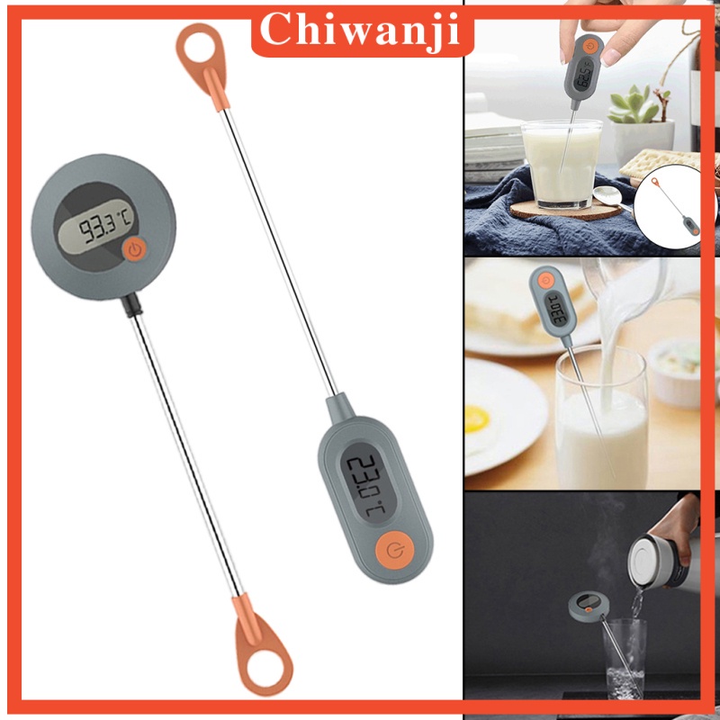 Nhiệt Kế Kỹ Thuật Số Đo Nhiệt Độ Cà Phê Sữa Bằng Thép Không Gỉ 20-250C