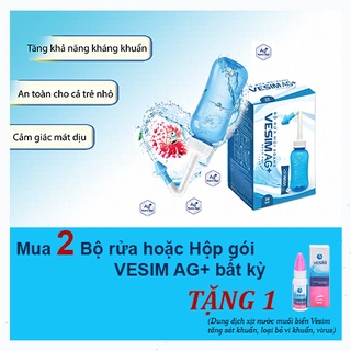 Combo mua 2 tặng 1 - bộ rửa mũi/gói rửa mũi vesim ag+ đánh bay nghẹt mũi đẩy lùi virus