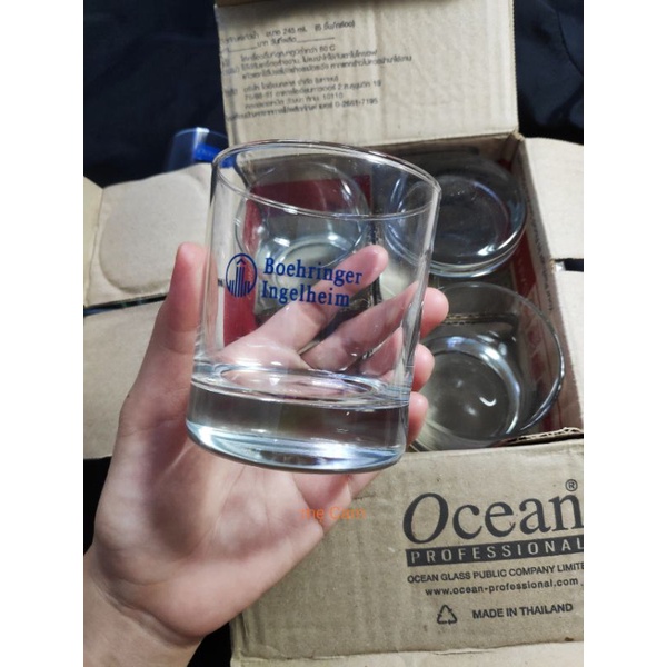 Ly thủy tinh Ocean hình trụ thấp đáy dày