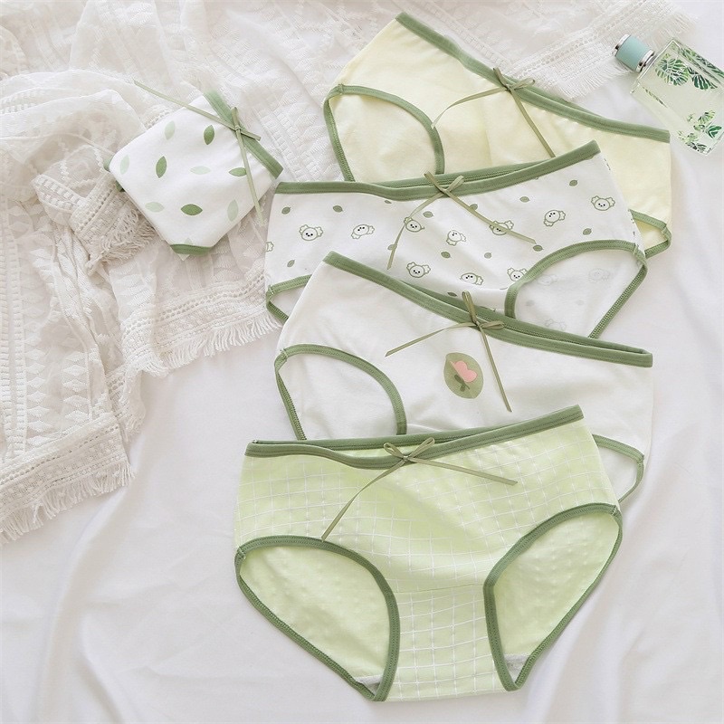 COMBO 10 QUẦN COTTON XANH ĐÍNH NƠ 299