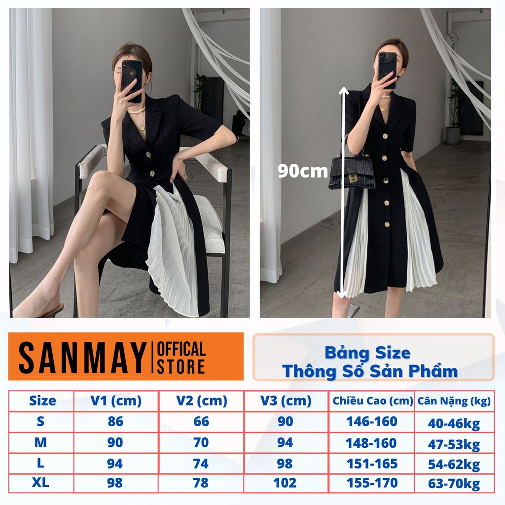 Đầm Xòe Công Sở Nữ SANJOLI, Váy Đi Dự Tiệc Cưới Thiết Kế Dáng Dài Sang Trọng VD056 | BigBuy360 - bigbuy360.vn