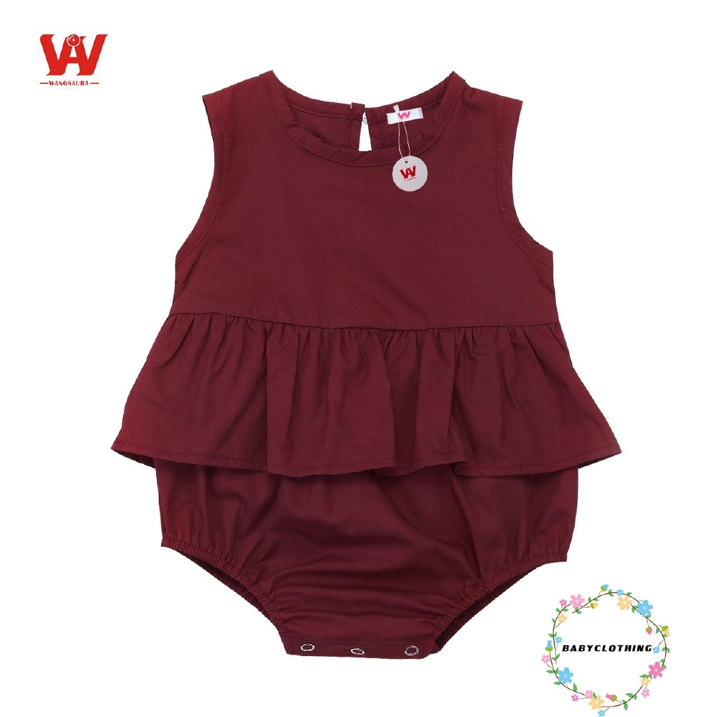 ღWSVღNewborn Baby Girl Red Sleeveless Romper Jumpsuit Bodysuit Outfits Clothes Summer