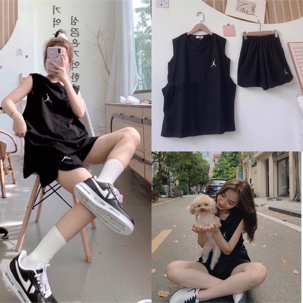 [BỘ THỂ THAO] Set Trang Phục Nữ, Set Đồ Bộ Nữ Dáng Thể Thao Áo Tanktop-KHÔNG KÈM ÁO BRA Phối Quần Ngắn