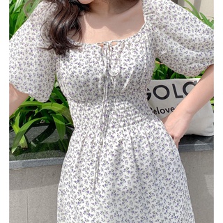 Đầm Fella - Đầm mini nhún thun eo