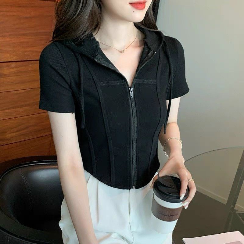 Áo thun CROTOP ZIP KÉO Phối NÓN Năng động (A15)