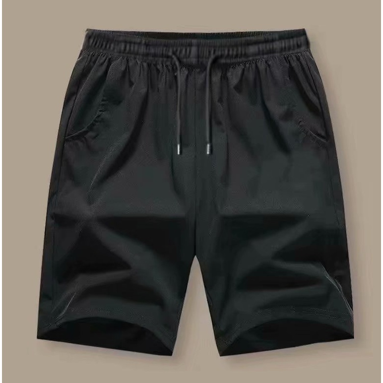 Quần ngắn ống rộng màu trơn thiết kế đơn giản thời trang cho nam nữ