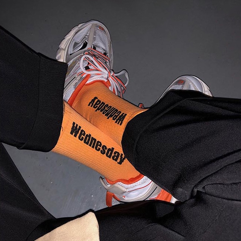 Vớ Thể Thao Cổ Cao Thoáng Khí In Chữ Thời Trang Thu Đông Cho Nam Và Nữ