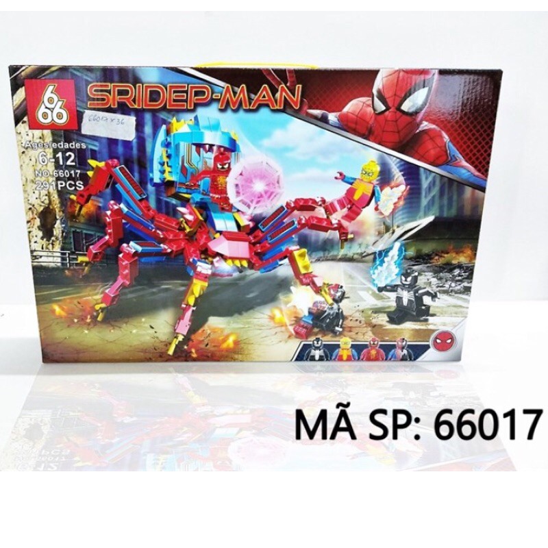 66017 HỘP LOGO RÁP CON NHỆN 291 MIẾNG