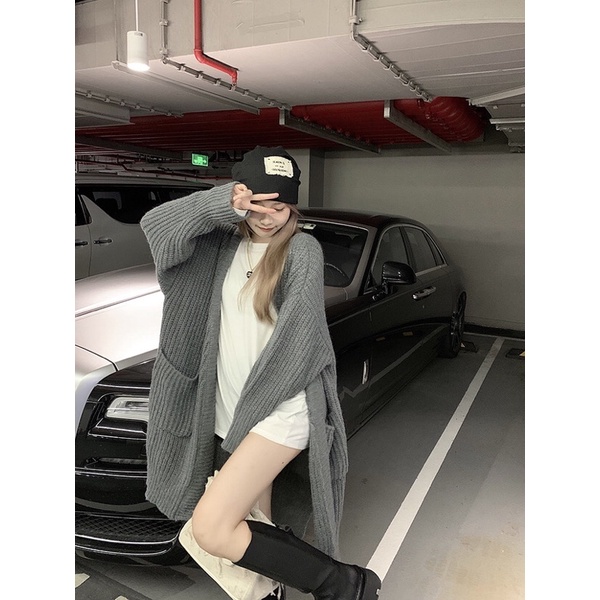 ÁO KHOÁC CARDIGAN LEN TRƠN DÁNG DÀI