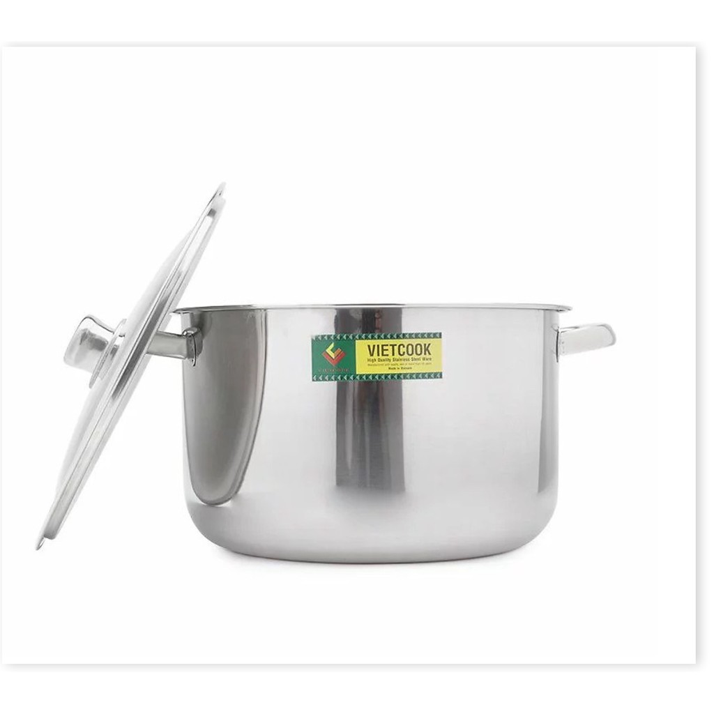 Nồi inox Vietcook nắp inox 3 đáy- size 26cm