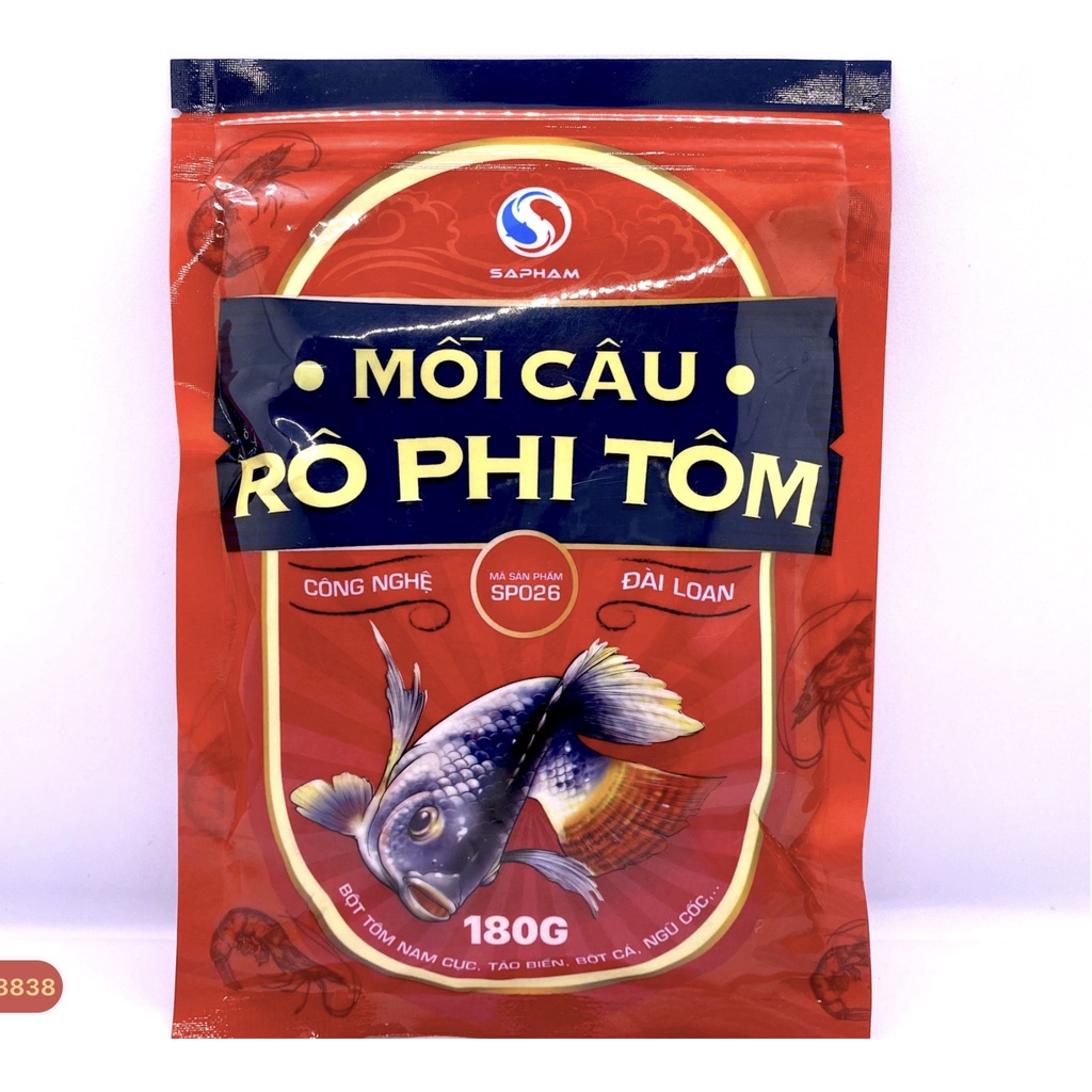 Mồi câu Rô phi Tôm Sapham, mồi câu cá rô phi hiệu quả