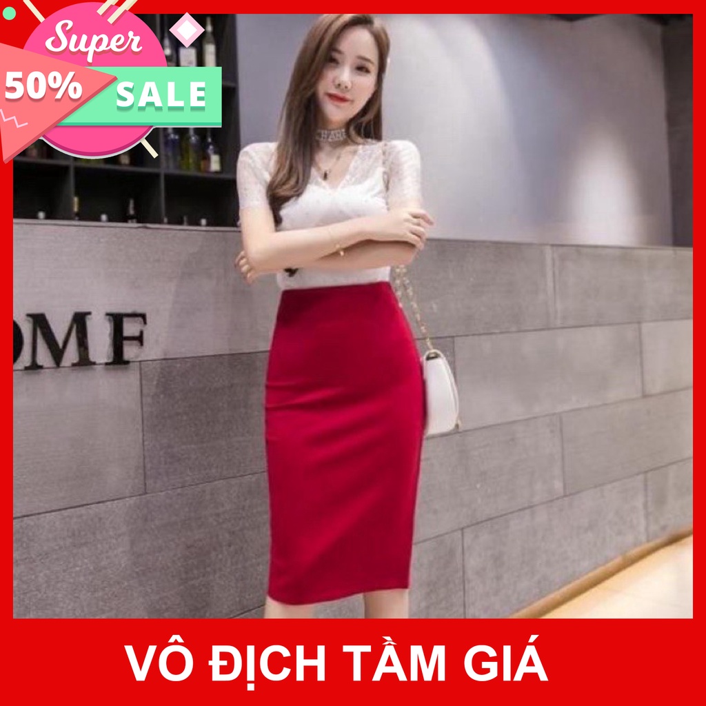 [SALE 50%] Chân Váy bút chì/chân váy công sở sẻ sau nhều màu tùy chọn chất vải co dãn dáng ôm mềm mại dễ thương