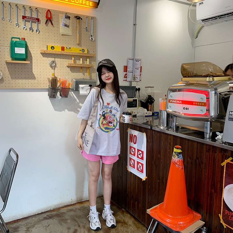 NRVP Áo Thun Cotton Tay Ngắn Cổ Tròn Màu Trơn Thời Trang Dành Cho Nữ