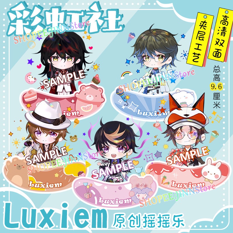 Jinn VTuber Luxiem Ike Eveland Mystas Vox Akuma Luca Kaneshiro Shu Yamino Đứng Bằng Acrylic Trang Trí Để Bàn Làm Quà Tặng