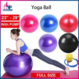 ❗Clearance Sale❗Bóng tập yoga/Pilates chống nổ bằng PVC 45m55cm65cm 75cm Smooth Yoga Ball Fitness Ball