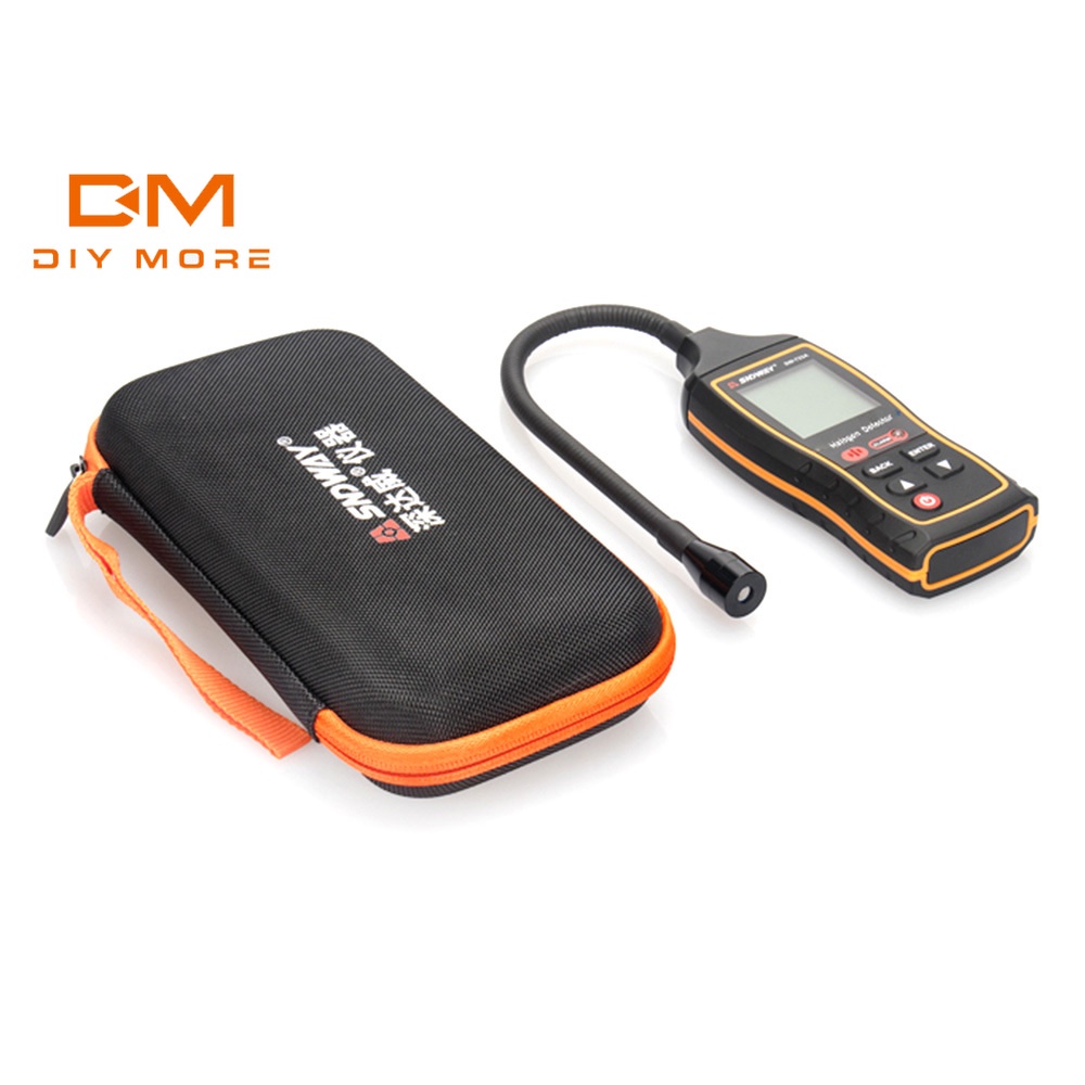 DIYMORE Máy dò khí gas SW-743A màn hình LCD 0~1000PPM không thấm nước chống bụi tiện dụng