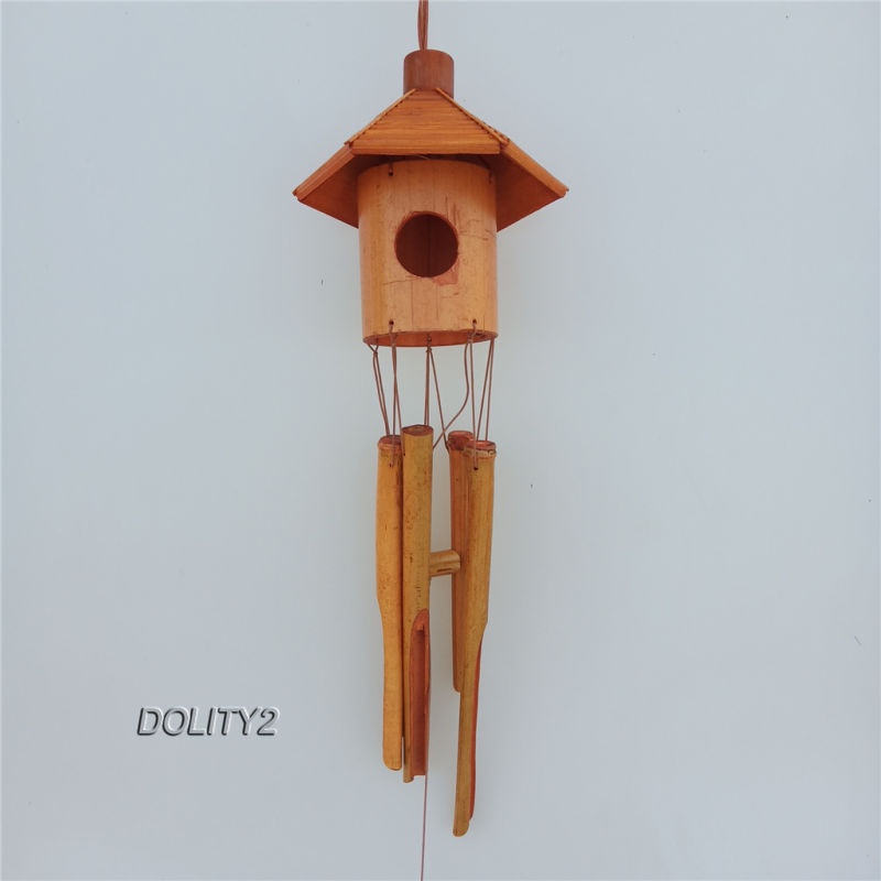 [Dolity2] Chuông Gió Bằng Gỗ Tre Treo Ngoài Trời Cho Sân Vườn, Sân Vườn