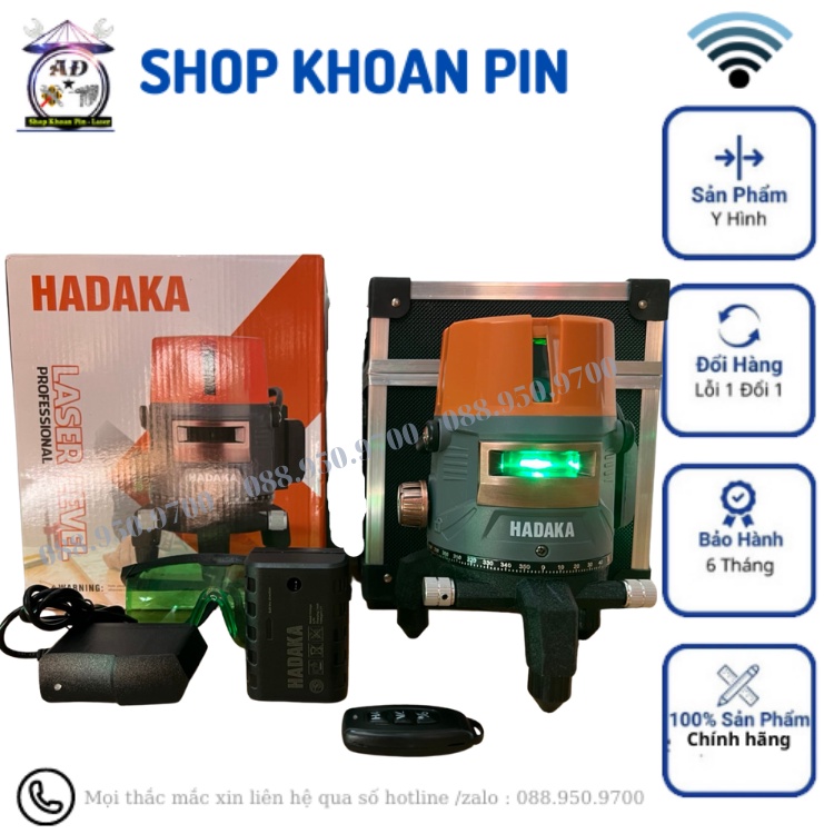 Máy Cân Bằng Laser - Máy Cân Mực 5 tia Hadaka, sử dụng dễ dàng cho các bác thợ làm việc ngoài trời