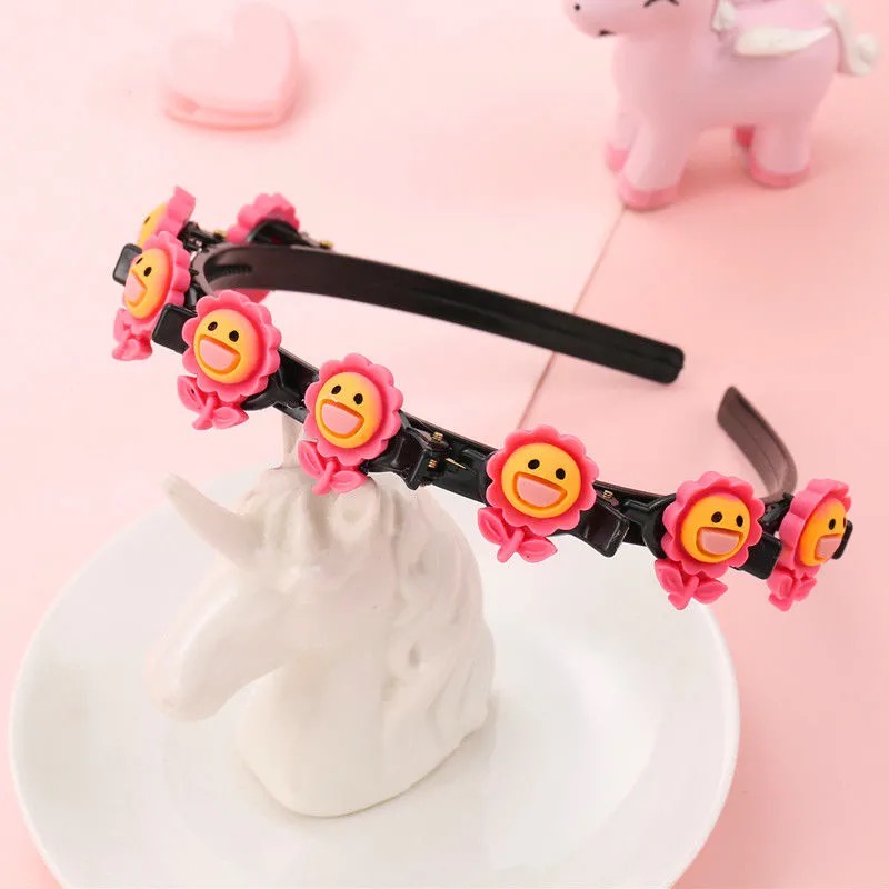 Băng Đô Cài Tóc Đính Hoa Màu Sắc Đáng Yêu Cho Bé Gái