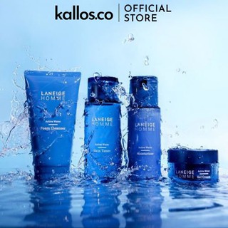 [TEM + BILL CHÍNH HÃNG] Chăm Sóc Da Nam Laneige Homme Active Water Foam Cleanser, Skin Toner, Moisturizer, Duo Set