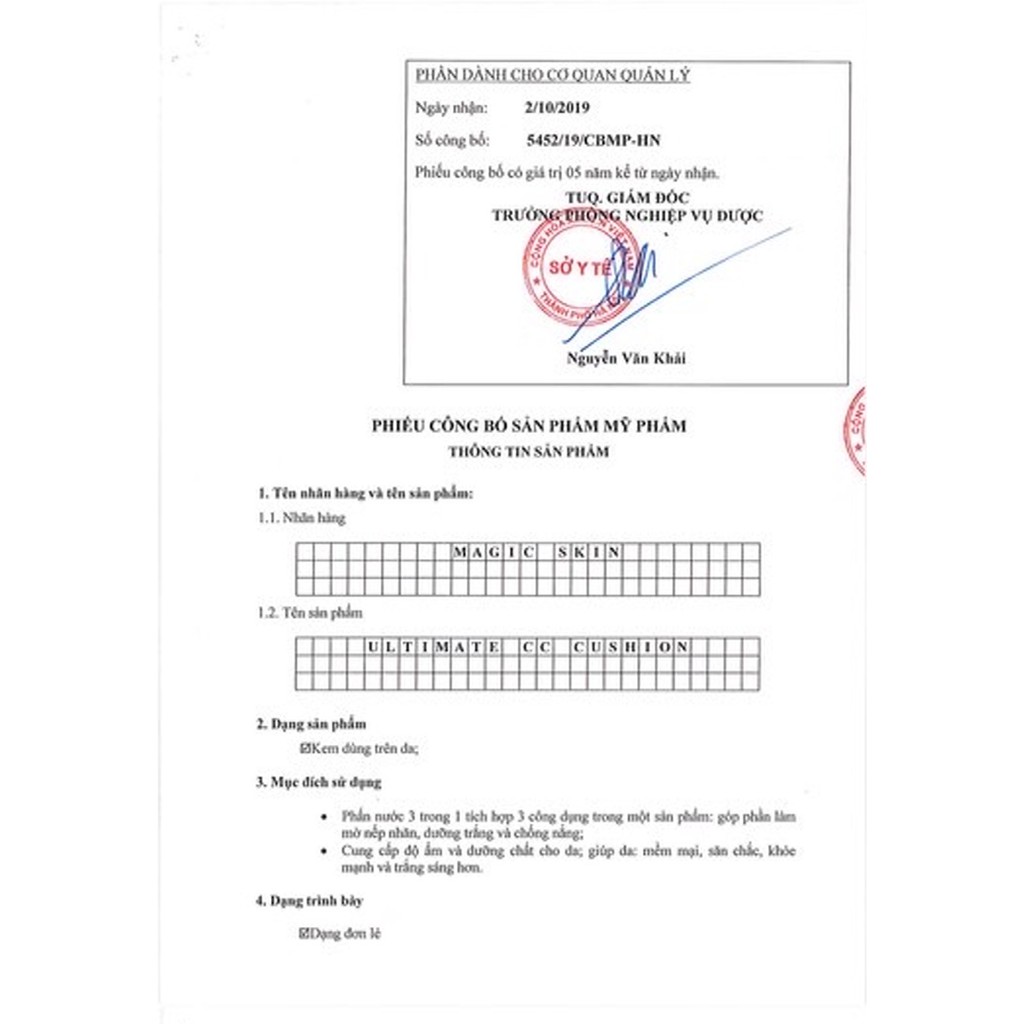 Kem Nền trang điểm, chống nắng CC Cushion Magic Skin Whitening Perfect 5in1 45ml ( MỚI ) | BigBuy360 - bigbuy360.vn