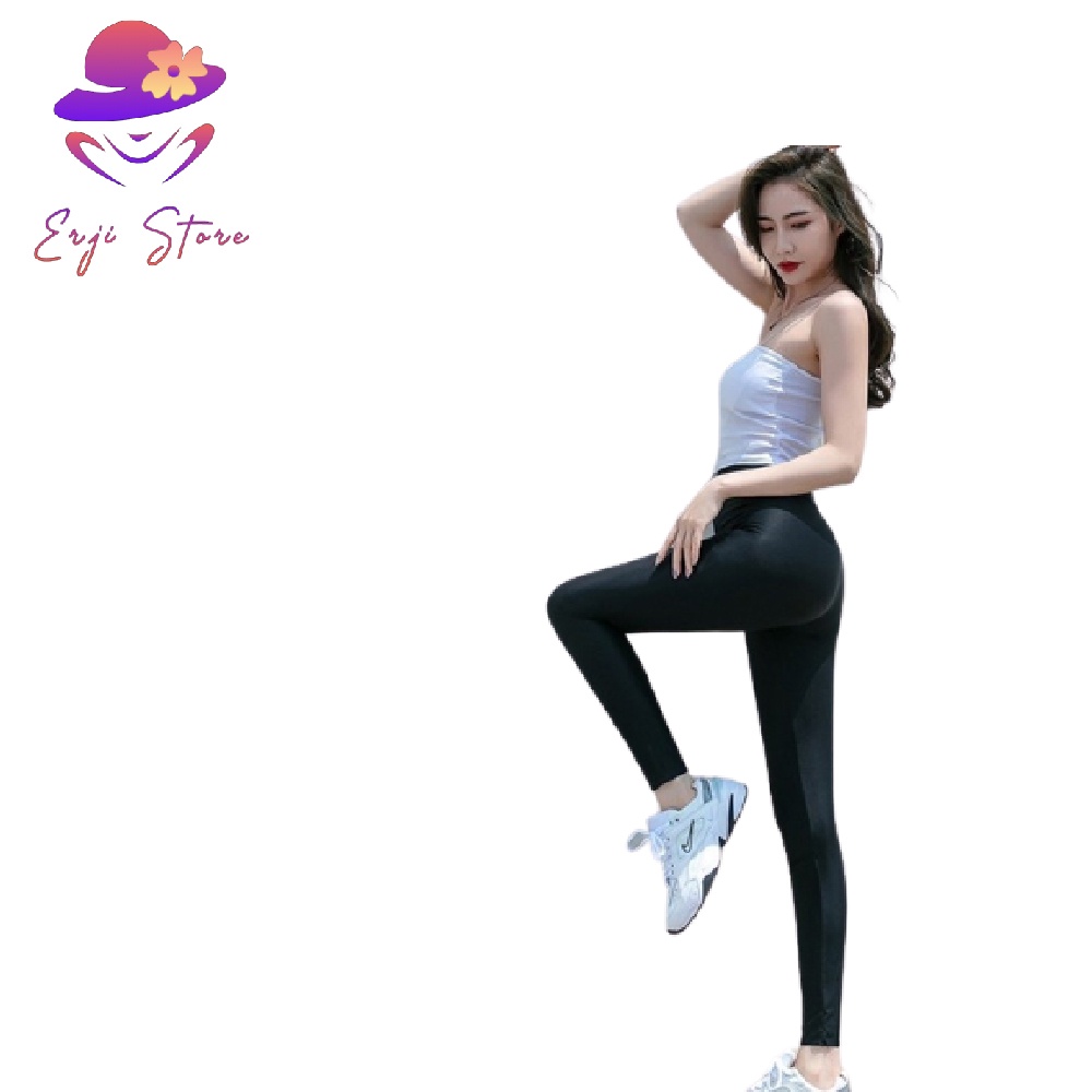 Quần legging nữ dài lưng cao dày dặn Erji vải thun thái cao cấp dáng ôm mặc nhà đi chơi tập gym E01 | BigBuy360 - bigbuy360.vn