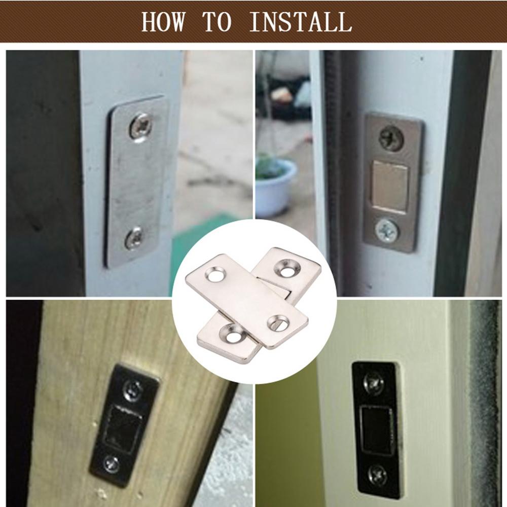 Chốt Chặn Cửa Tủ Bằng Thép Không Gỉ Kèm Ốc Vít Giấu