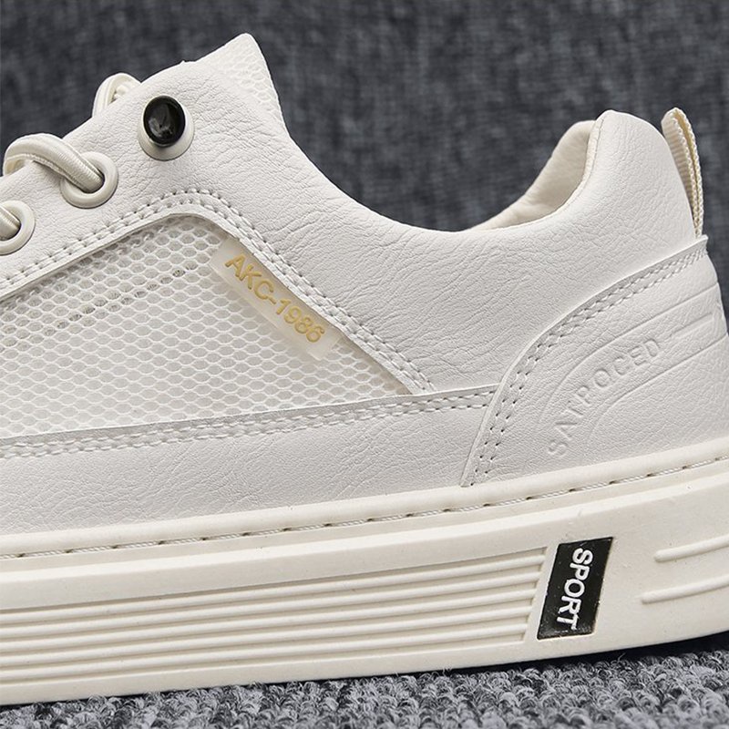 Giày sneaker nam chất liệu da cao cấp kết hợp lưới thoáng khí, phong cách trẻ trung năng động