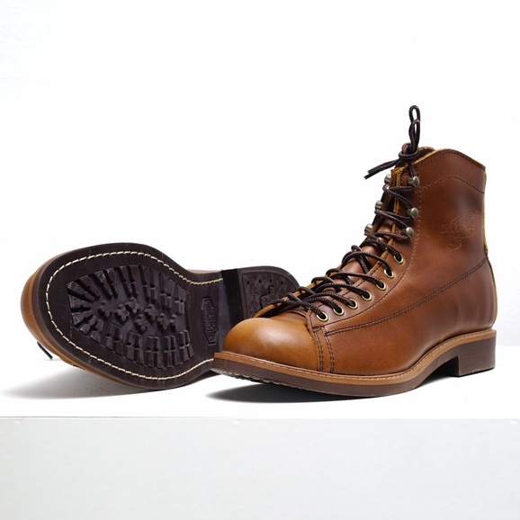 Giày boot nam cao cổ màu nâu REDWING LINEMAN, giày da thật cổ điển TONKIN