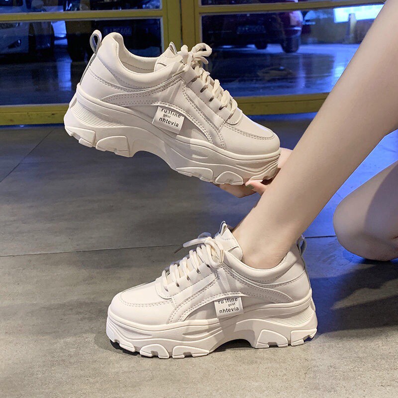 Giày thể thao nữ RUFINE,Giày thể thao nữ sneaker màu trắng viền RUFINE đẹp mã M010