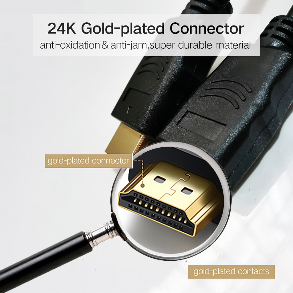 [Mã ELHACE giảm 4% đơn 300K] Cáp HDMI 1.4 Đen Dẻo XỊN Dễ Luồn Lách - Support 4K*30hz Bảo Hành 12 Tháng