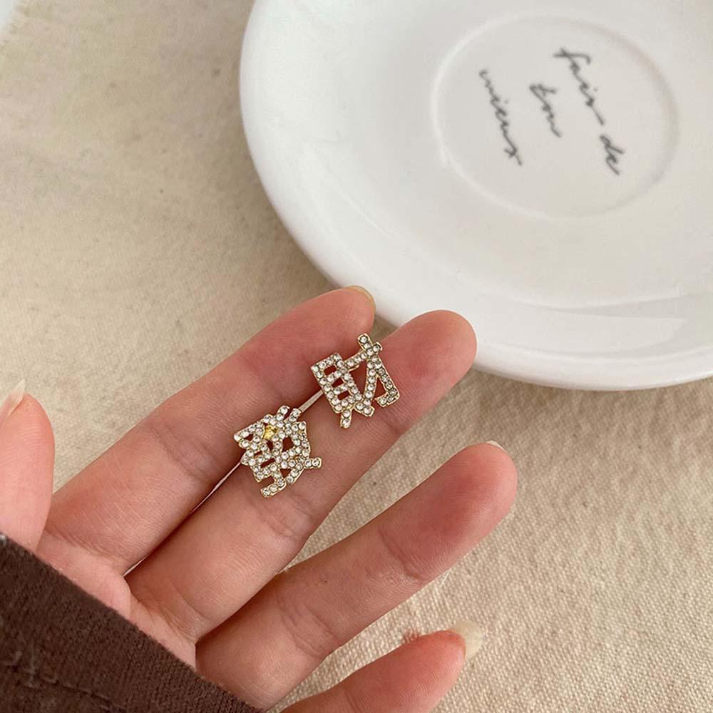 Khuyên Tai Hình Chữ Trung Quốc Dễ Thương Làm Quà Tặng Năm Mới|Trang Sức Thời Trang