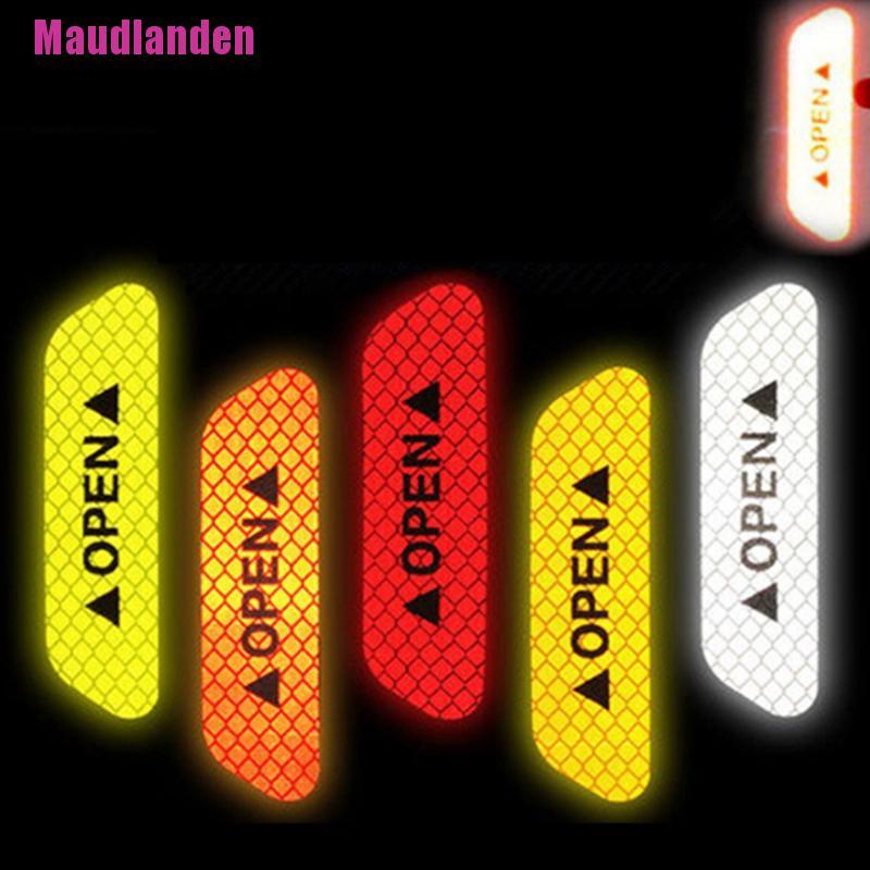 Bộ 4 Miếng Dán Phản Quang Cảnh Báo An Toàn Cho Cửa Xe Hơi