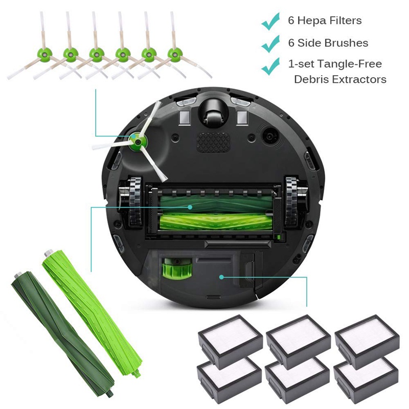 Bộ Phụ Kiện Thay Thế Cho Robot Hút Bụi IRobot Roomba E5 E6 E7 I7 I7 + I6 I8 I3 I4 Plus 3150 E &amp; I