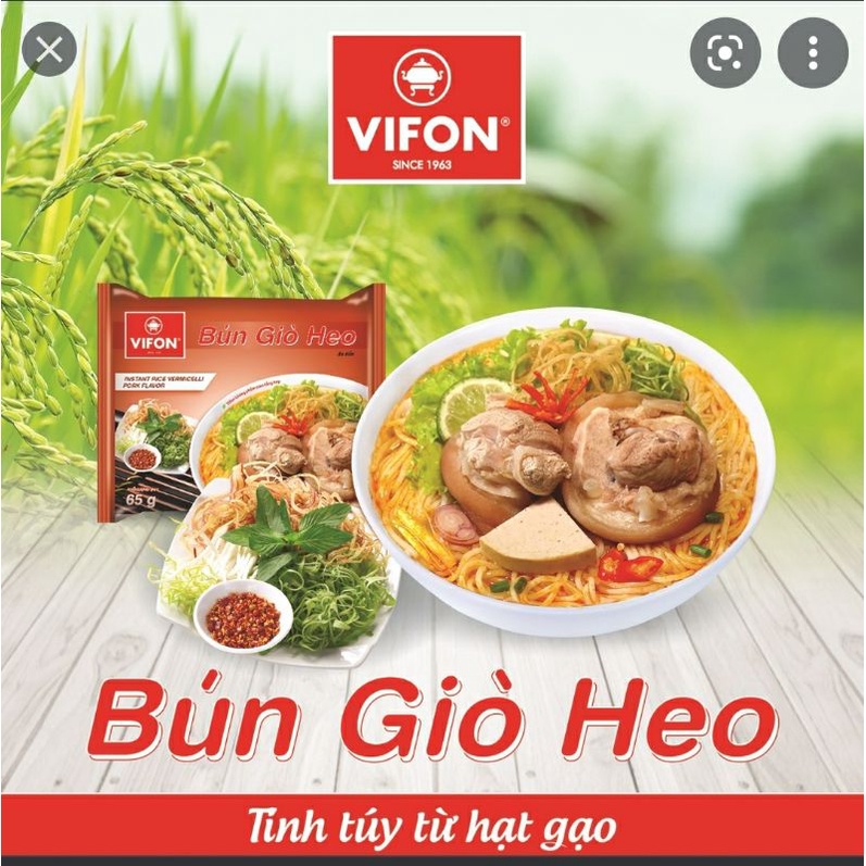 BÚN GIÒ HEO VIFON GÓI 65G