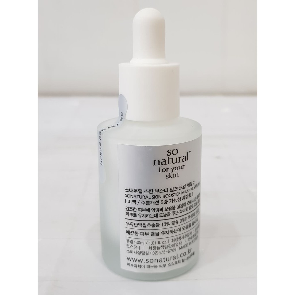 Tinh Chất Serum Kích Trắng Da So Natural Skin Booster Milk Oil Serum 30ml Hàn Quốc