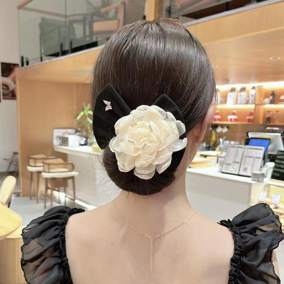 Kẹp tóc Haimeikang đính nơ vải lụa cao cấp dành cho nữ
