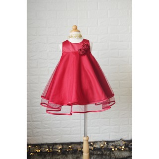 Đầm bé gái voan 2 tầng đính hoa size 1-12 tuổi