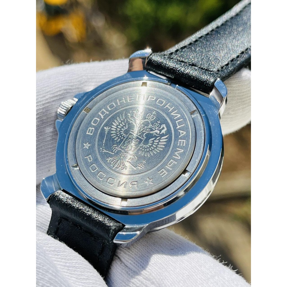 Đồng hồ Nga Vostok Komandirskie 811982. Đồng hồ nam Vostok máy cơ lên giây, size mặt 39, size dây 18, chống nước 3 atm
