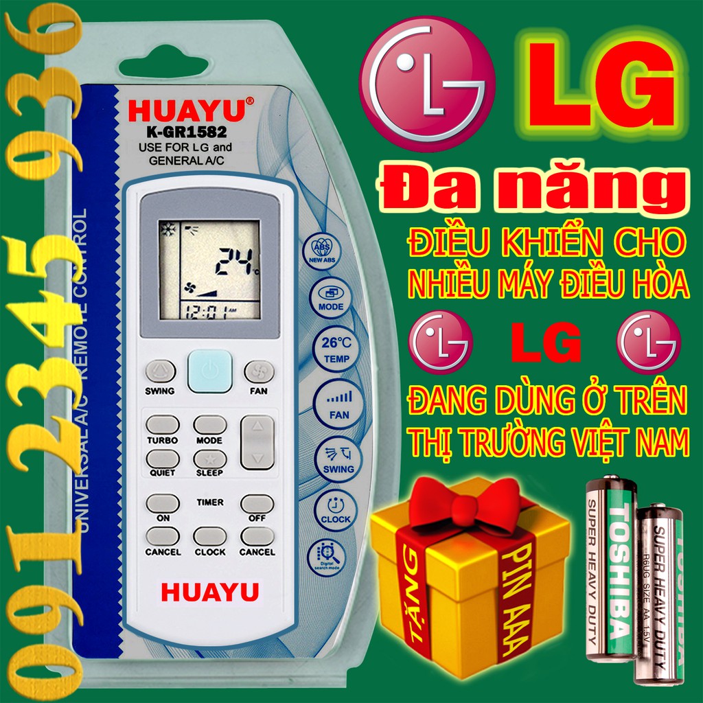 Điều khiển LG "Đa Năng" HUAYU + "HÀNG ĐẸP" cho điều hòa