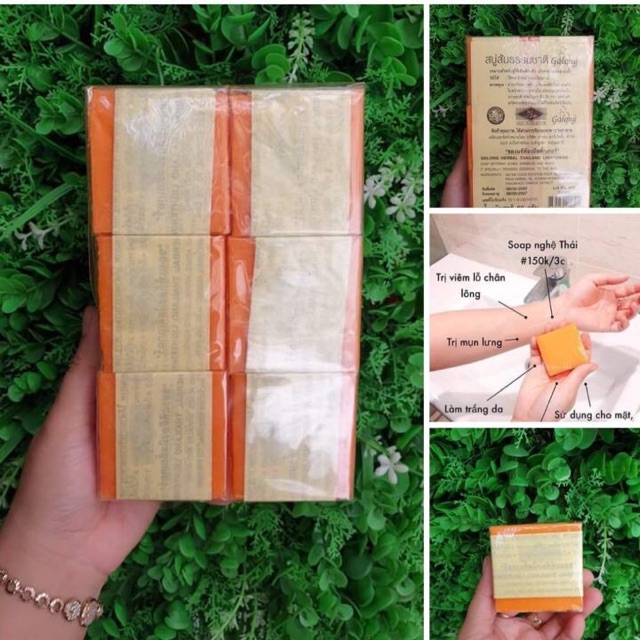 Xà phòng soap nghệ trắng da mụn nam Thái Lan