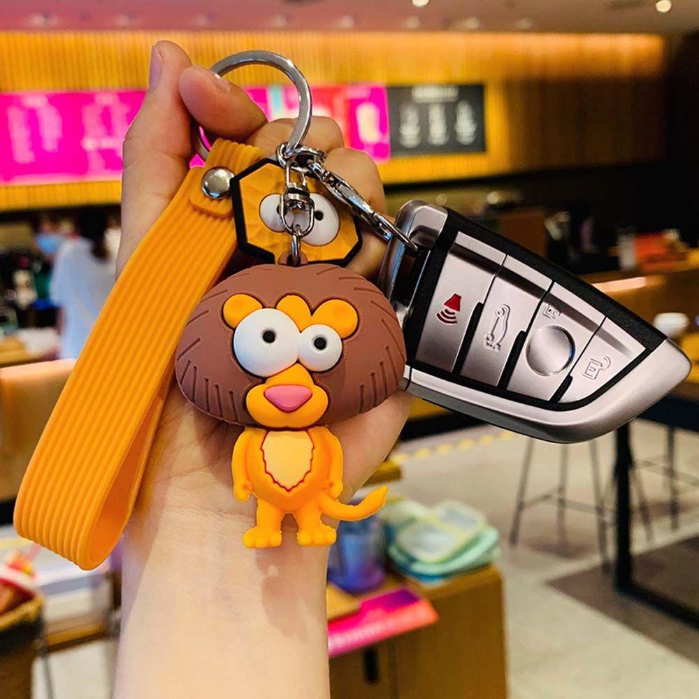 LANFY Móc Khóa Hình Sư Tử Hoạt Hình Handmade Dành Cho Nữ