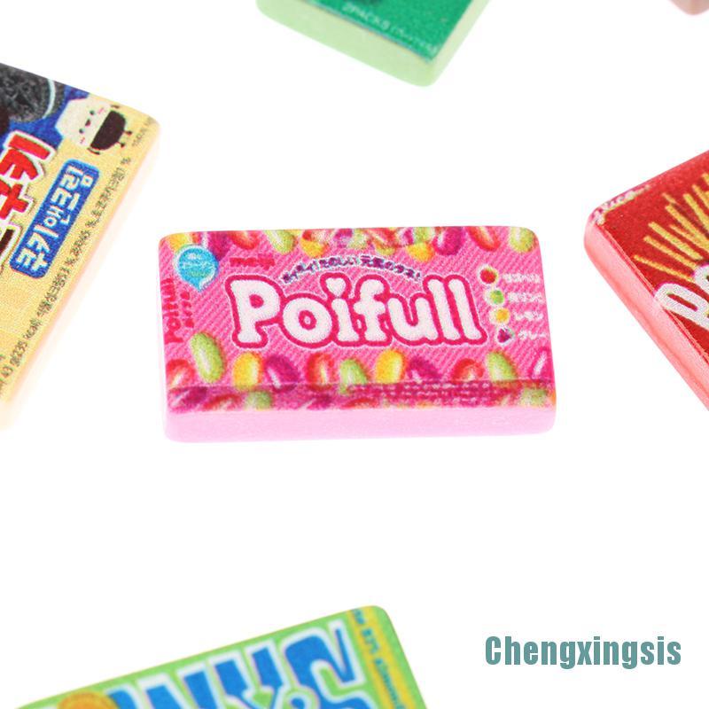 Bộ 10 Mô Hình Đồ Ăn Vặt Mini Bằng Nhựa Dùng Để Trang Trí Búp Bê