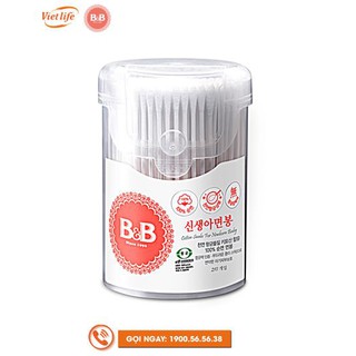 BÔNG TĂM DÀNH CHO TRẺ SƠ SINH B&B 210 CHIẾC/HỘP